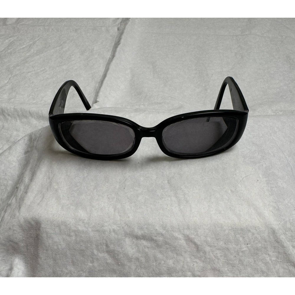 VINTAGE Liz Claiborne L509S 80s 90s Black Flower rectangular 52mm FRAMES ONLY